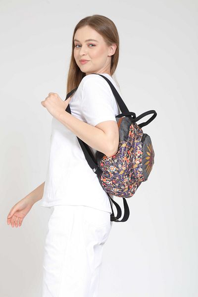 Street Bag Rucsac rotund brodat etnic Fargin Bohemian - pentru zi cu zi și călătorii