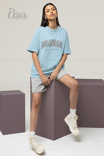 Pear Wear Μπλουζάκι με στάμπα Los Angeles Oversize