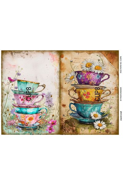 LİNEART Brass Decopage LineArt Paper - LA-CUP8