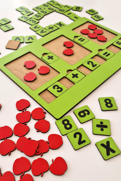 metafortoys Apples Ahşap Dört İşlem Öğreniyorum Matematik Seti