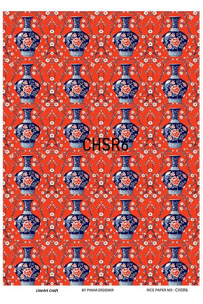 LİNEART Brass Patterned LineArt Decopage Paper - LA-CHSR6