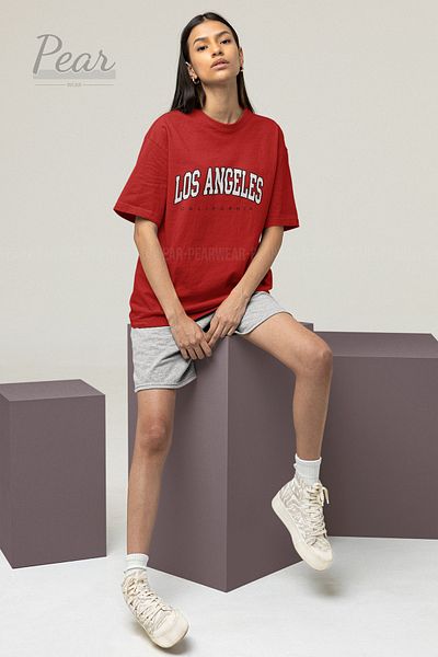 Pear Wear Μπλουζάκι με στάμπα Los Angeles Oversize