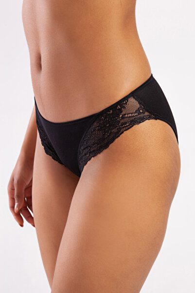 Golshan Goldy Mini Slip, Women's Lace Black Panties