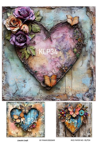LİNEART Brass Decopage Paper LineArt - LA-KLP34