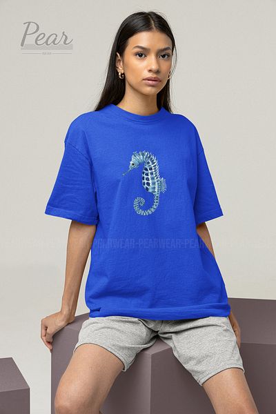 Pear Wear Μπλουζάκι Unisex με στάμπα Seahorse T-shirt Oversize