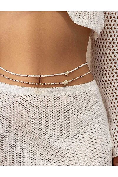 TİAMOND ACCESSORY Kadın Bel Kolyesi Bel Zinciri 2'li set