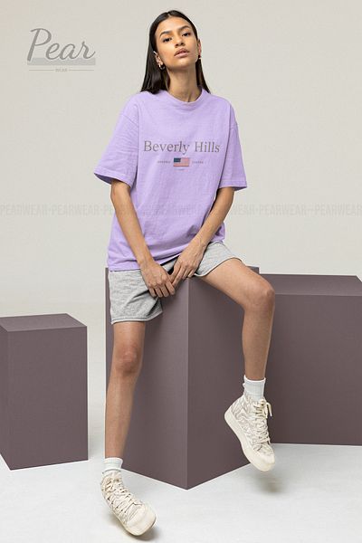 Pear Wear Μπλουζάκι με στάμπα Beverly Hills Unisex T-shirt Oversize