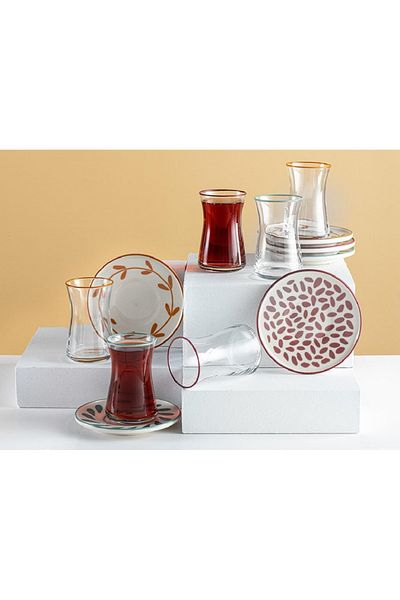 English Home Trina Porcelain 6-Piece Tea Set 160 Ml Colorful