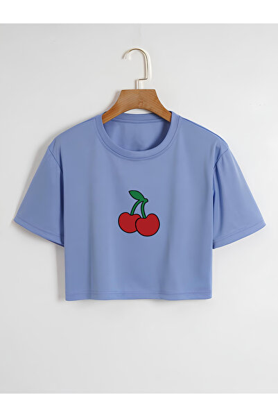 Ginevra Ženska oversize crop majica sa okruglim izrezom i printom "Little Che...