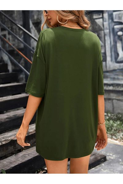 EFFRENATU just want coffee printed T-shirt plus size