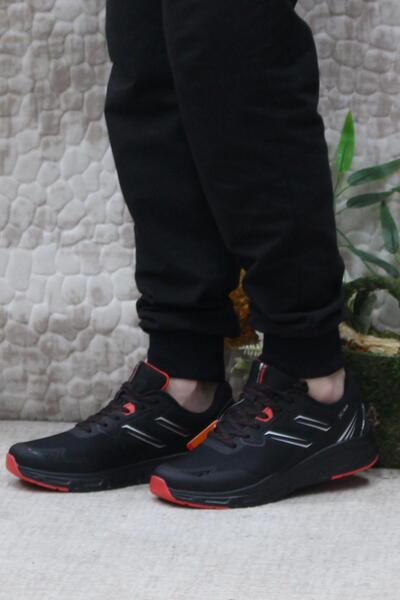 Kinetix Lexus TX - Μαύρο κόκκινο ελαφρύ άνετο ανδρικό αθλητικό παπούτσια