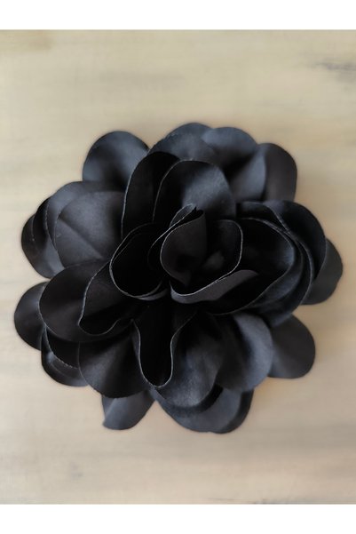 karantuhafiye Broş/İğneli Saten Çiçek Broş (12 cm)