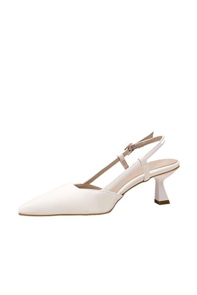 bescobel Women's Sedja Skin Silk Material Open Back Almond Heel Shoes 5.5 Cm 002