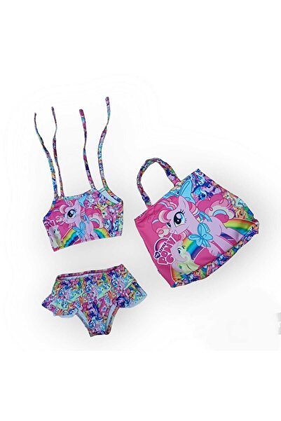 YDBKStore Kız Çocuk Little Pony Baskılı  Eteği Fırfırlı/üst ip bağlamalı ÇANT...