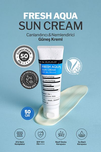 DERMA FACTORY Water Based Sunscreen - Moisturizing Derma, Factory Fresh Aqua Sun Cream SPF 50+ PA++++