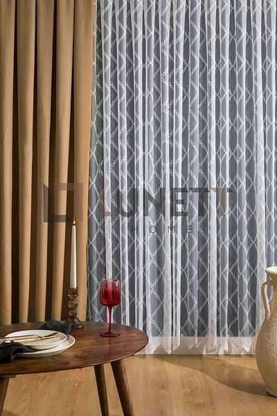 LUNETT HOME Colorful Straight Planting Background Curtain with Extrafor - Single Wing, Piletzizel 9243