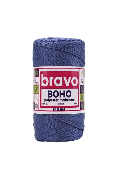 Bravo Μποέμ Πολυester Μακραμέ 235 Τζιν