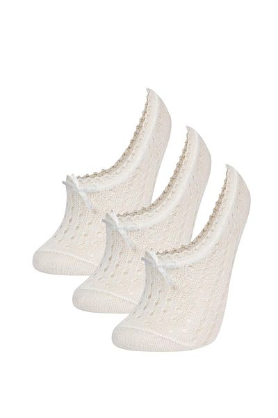 DeFacto Girl's 3-Piece Cotton Booties Socks C2950a8ns