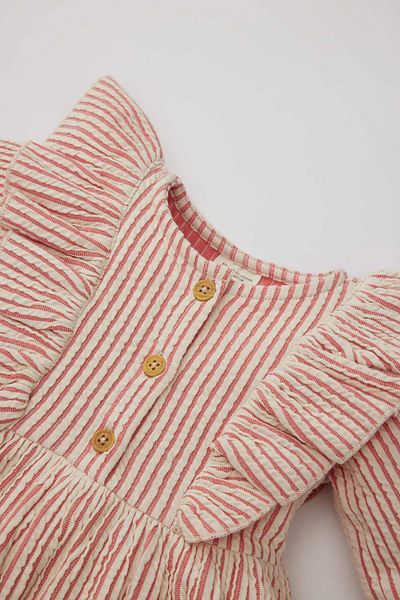 DeFacto Baby Girl Striped Long Sleeve Dress B9491A524SP