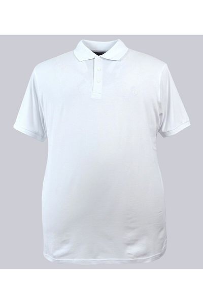 rugatchi Large Size Oversize Men's T-Shirt Lycra Single Jersey Polo Collar