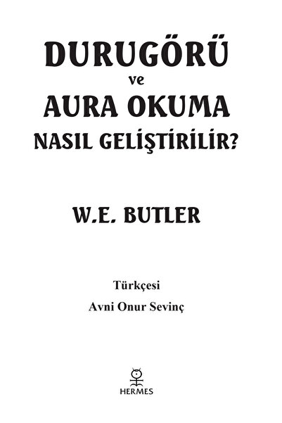 Hermes Yayınları Durugörü ve Aura Okuma Nasıl Geliştirilir?