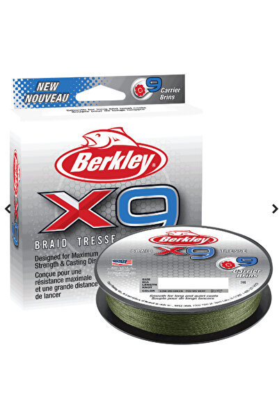 BERKLEY X9 Braid Tresse İp Misina LO VIS GREEN-0.12MM - 150MT - 12.1KG