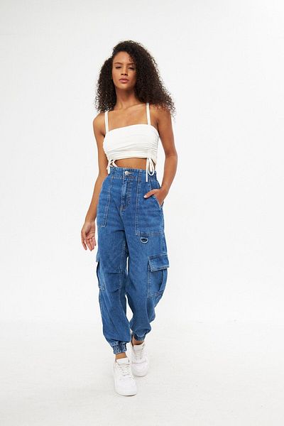 Kutaf Jeanshose „Sarah“ im Fallschirmdesign