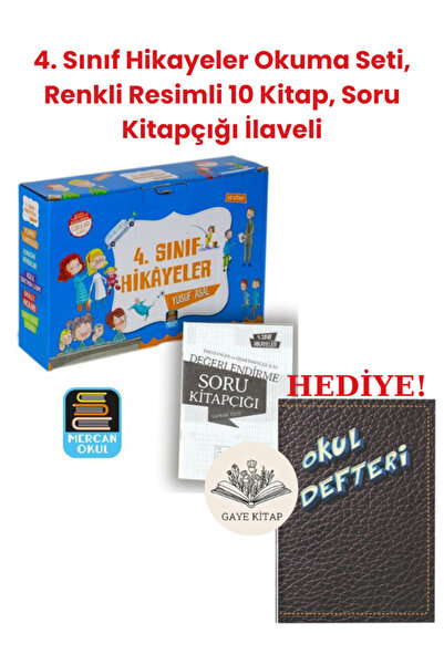Mercan Okul Yayınları 4. Sınıf Hikayeler Okuma Seti, Renkli Resimli 10 Kitap ...