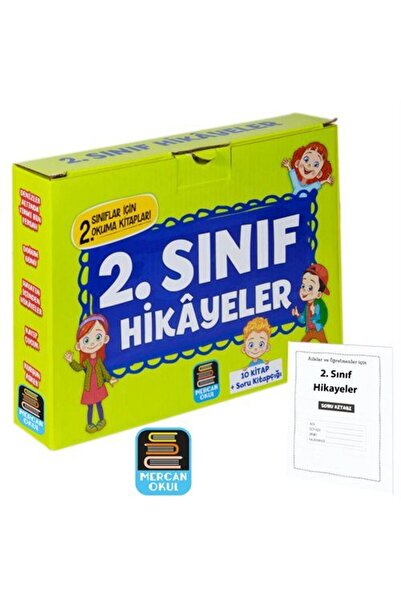 Mercan Okul Yayınları 2. Sınıf Hikayeler Okuma Seti, Renkli Resimli 10 Kitap,...