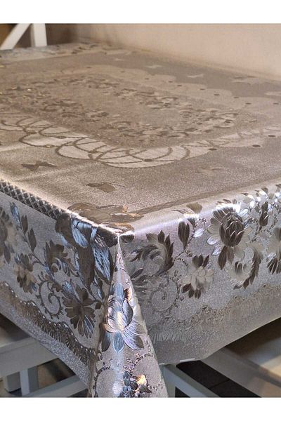 Başak Ev Tekstili 120x150cm Față de masă din PVC din pânză uleioasă metalică