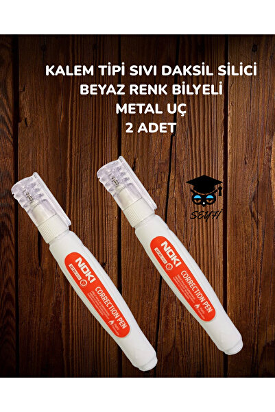 SEYFİKİRTASİYE KALEM TİPİ SIVI DAKSİL SİLİCİ BEYAZ RENK BİLYELİ METAL UÇ 2 ADET