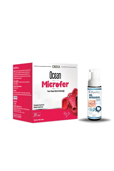 Ocean Orzax Ocean Microfer Food Supplement 30 Sachet + Gift Teeth Whitening Foam