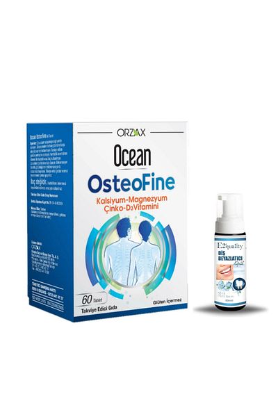 Ocean Orzax Ocean OsteoFine Food Supplement 60 Tablets + Gift Teeth Whitening Foam