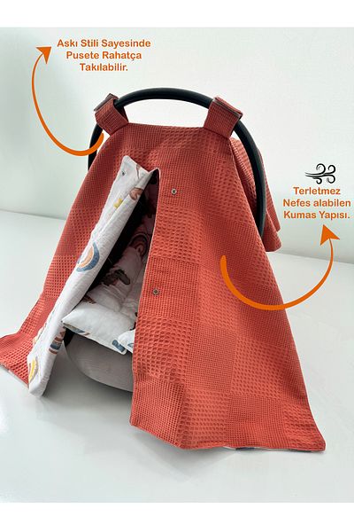 Jaju Baby Dino Muslin Cute Stroller Cover and Cushion