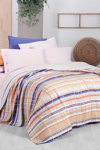 Sarev Viola Orange - Single 100% Cotton Pique Set