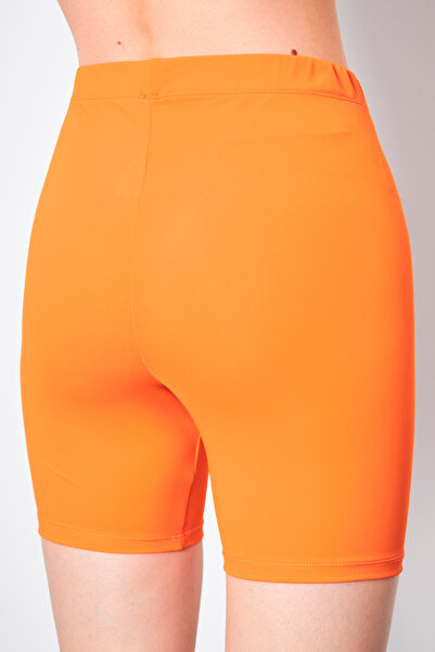 YHH Kids Fit Spor Çocuk Kısa Tayt Parlak Turuncu
