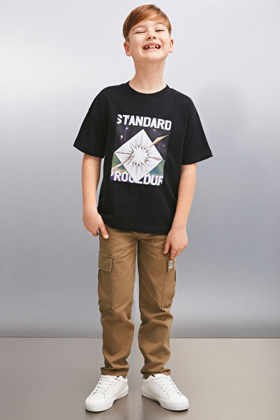 GRIMELANGE Černé pánské tričko INNES