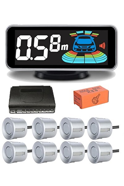 WİNOXX Ön Arka Park Sensörü 8 Lensli Türkçe Konuşan (Gümüş Gri Sensör) ACIKLAMAYI OKUYUNUZ!