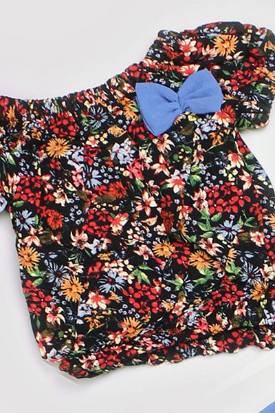 Peki Set bluză și pantaloni pentru copii - Airobin Printed, set de 5, vară, fund elastic - 13291