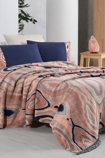 Sarev Marjo Salmon Single Painted 100% Cotton String Pique Set