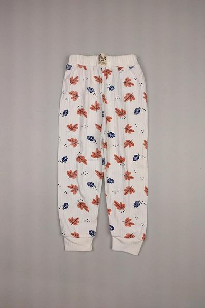 Peki Buy 5 Pay 4 Seasons Unisex Children's Cotton Large Calip Spring Leaves Printed Pajama Pants 14878