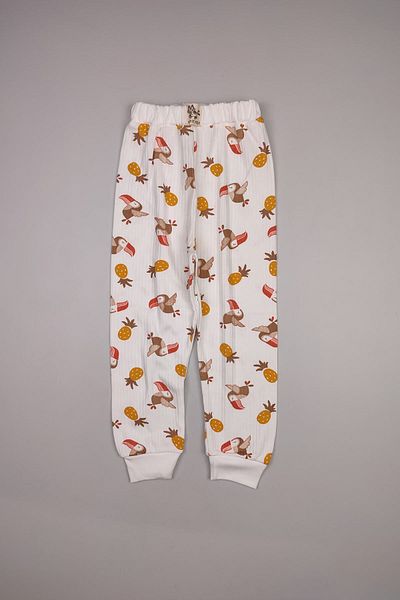 Peki Children's Buy 5 Pay 4 Seasonal Girls Boys Cotton Wide Fit Parrot Pineapple Printed Pajama Pants 14881