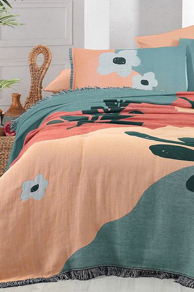 Sarev Marlon Salmon Double Pique Set - 100% Cotton, Dyed Thread