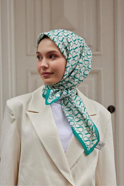 Şalland S Pattern Baroq Scarf Turquoise