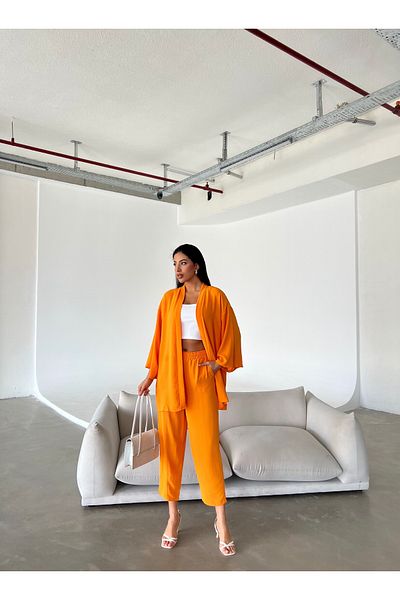 Friday Mood Kimono and Trousers Set - Women