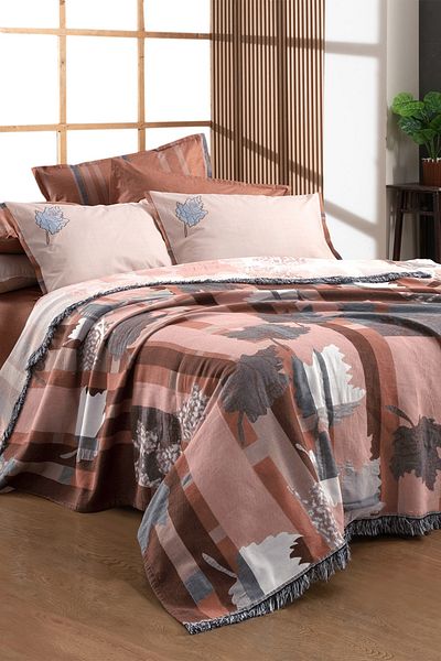 Sarev Carnala Tan - Double 100% Cotton Dyed Pique Set