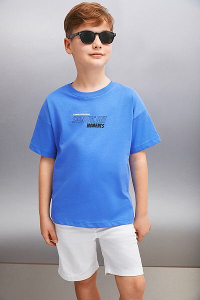 GRIMELANGE HALDOR Herren T-Shirt Saks Blau