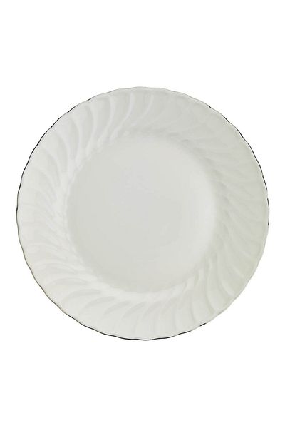 Kütahya Porselen BONE LILIUM 6 PIECES 21CM CAKE PLATE PLATINUM Mesh