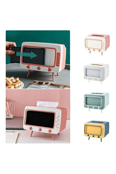 Askımo Retro Telefon Tutucu ve Peçetelik Retro TV Görünümlü