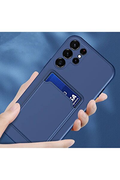 m.tk moveteck Samsung Galaxy S24 Ultra Kılıf Kamera Korumalı Kartlıklı Cüzdanlı Yumuşak Silikon Kartvizitli Bölme
